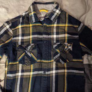 Mossimo Plaid Flannel Blue and Yellow